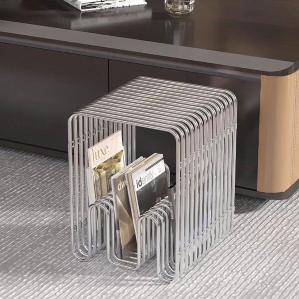 Creative Retro Side Table Magazine Table, Record Shelf Decorative Table