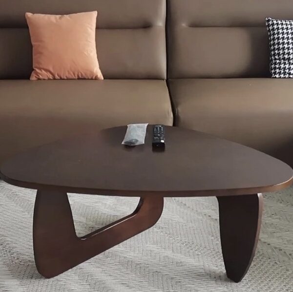 Minimalist Modern Triangle Coffee Table – Solid Walnut Wood L36”*W 23”*H 16”